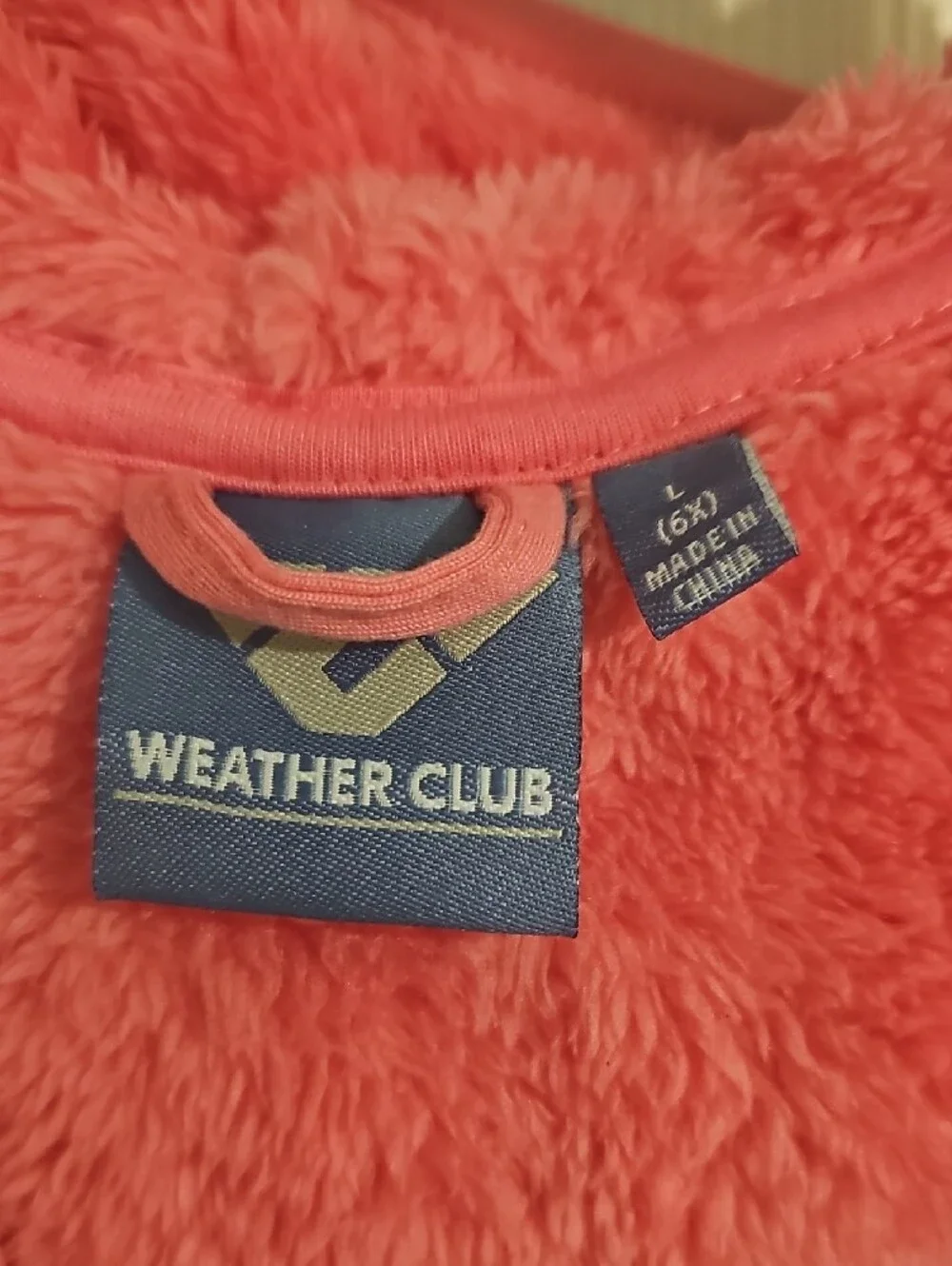 Weather Club Girls L 6X Pink Black Faux Fur Zippered Hooded Jacket w/Pockets New